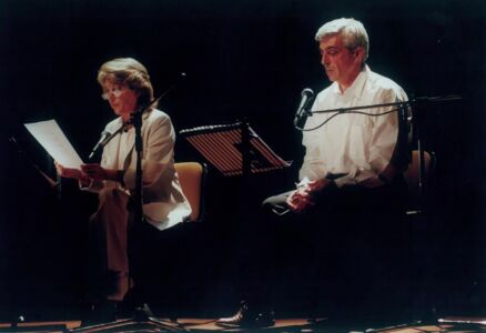 Manuela de Freitas e Luis Miguel Cintra em Recital Emily Dickinson.