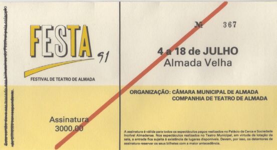 Título de Assinatura para todos os espectáculos